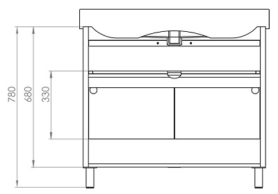 Тумба с раковиной Aquanet Гретта 90 светлый дуб