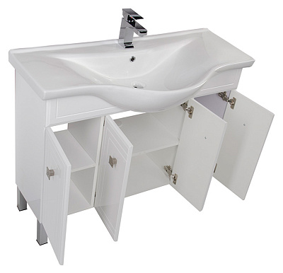 Тумба с раковиной Aquanet Стайл 105 с дверками