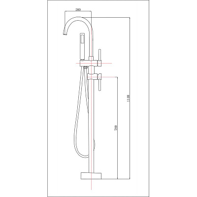 Смеситель Timo Saona 2300/00Y-CR chrome напольный