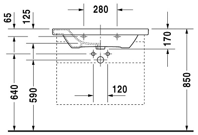 Раковина Duravit DuraStyle 232080