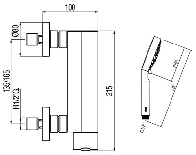 Смеситель Tres Lex-tres 1.81.468 для душа