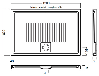 Поддон для душа Hatria Leaf YXE8 120x80