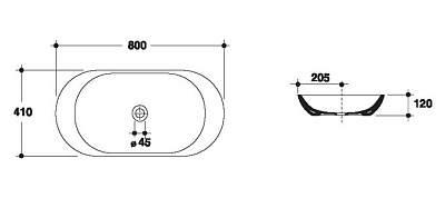 Раковина Disegno Ceramica Ovo 972