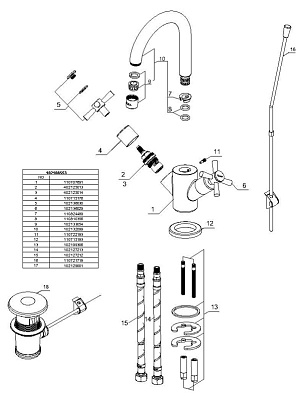 Смеситель E.C.A. Quattro 102108553 для раковины