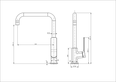 Смеситель для кухни WONZON & WOGHAND, Белый матовый WW-L1006-MW