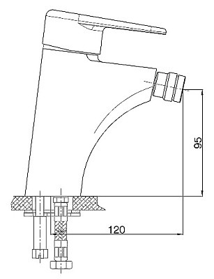 Смеситель GPD Tigra MBD110 для биде