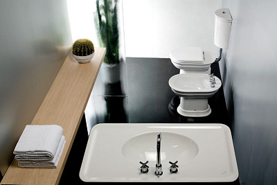 Биде напольное Hatria Dolcevita три отверстия