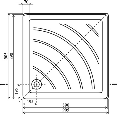 Поддон для душа Ravak ANGELA-90 PU