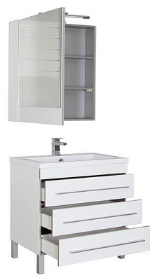 Тумба с раковиной Aquanet Верона 90 белая