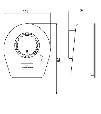 Сифон для душевого трапа WONZON & WOGHAND, Черный WW-651009