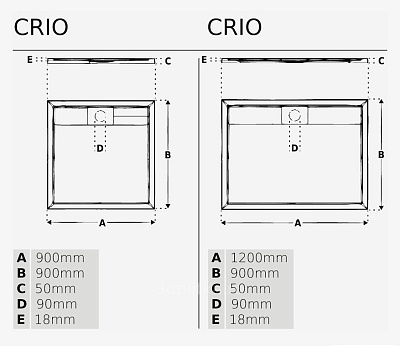 Поддон New Trendy CRIO прямоугольный SCN-018