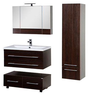 Тумба Aquanet Нота 100 подкатная венге