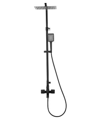 Душевая система WONZON & WOGHAND FLEX, Черный матовый WW-88047072-MB
