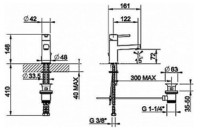 Смеситель Gessi Ozone 13801 для раковины