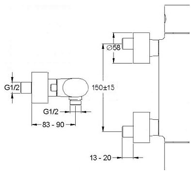 Смеситель Jacob Delafon Talan E10108RU-CP для душа