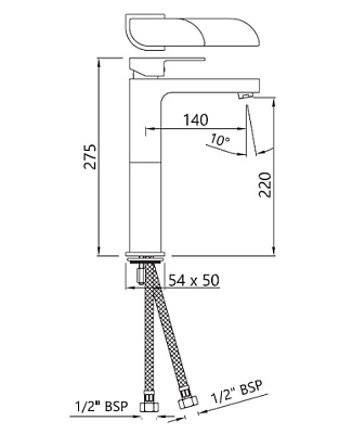 Смеситель для раковины Jaquar Alive ALI-CHR-85005B
