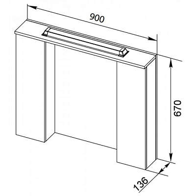 Зеркало-шкаф Aquanet Тиана 90 венге