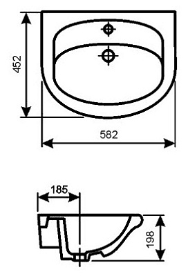 Раковина Santeri Интакт 57