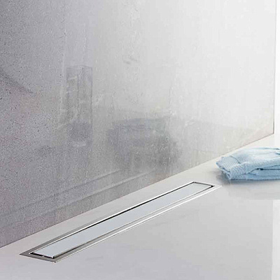 Confluo Premium With White Glass Line 850 Линейный трап PESTAN
