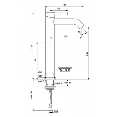 Смеситель для раковины Ideal Standard Ceraline BC269AA