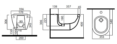 Биде подвесное Am.Pm Drive белое глянцевое