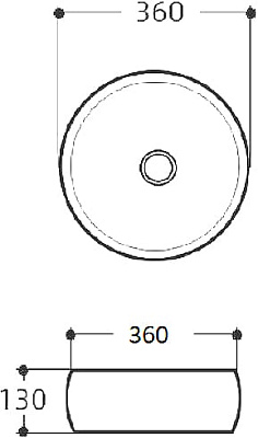 Раковина Aquanet ROUND-1-MB