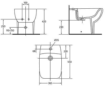 Биде напольное Ideal Standard Cantica T508601