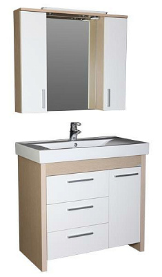 Тумба с раковиной Aquanet Тиана 90 светлый дуб