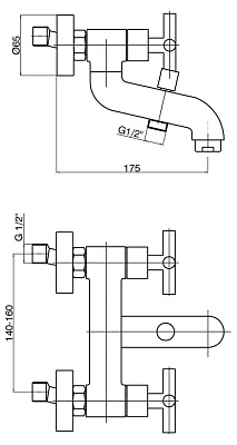 Смеситель GPD Nino BNB05 для ванны с душем