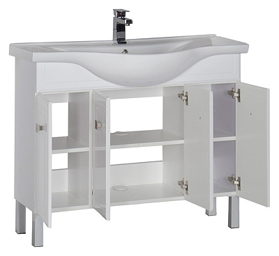 Тумба с раковиной Aquanet Стайл 105 с дверками