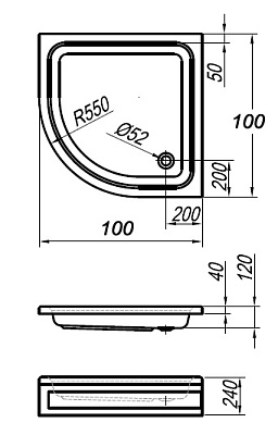 Поддон для душа Kolpa San Ocean 100
