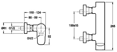 Смеситель Jacob Delafon Aleo E72351-CP для душа