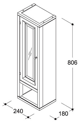 Шкаф Caprigo Джардин 240 BIANCO Light Vintage L