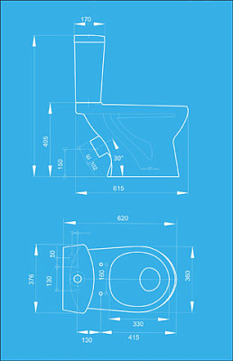 Унитаз-компакт Santeri Ультра