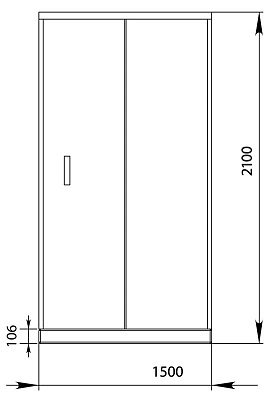 Душевая дверь в нишу Aquanet Alfa 150-12