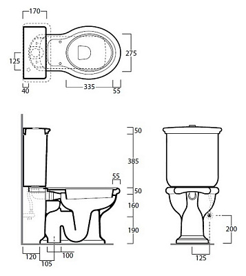 Унитаз-компакт Simas Lante LA08
