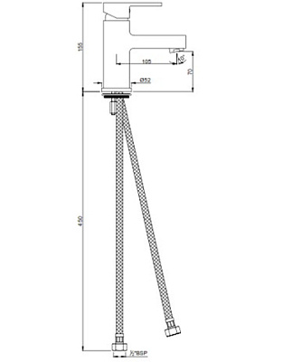 Смеситель для раковины Jaquar Fusion FUS-CHR-29023B