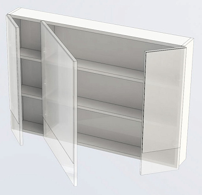 Зеркало-шкаф Aquanet Нота 100 камерино черный