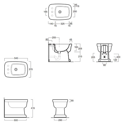 Биде напольное Simas Evolution EVO 04
