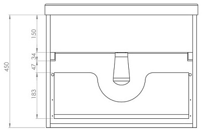 Тумба с раковиной Aquanet Данте 60