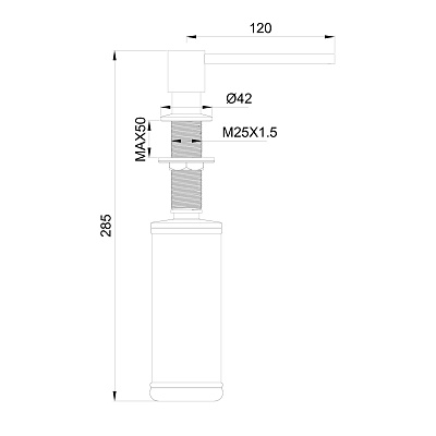 Дозатор мыла WONZON & WOGHAND, Белый глянцевый WW-88SD02-MW