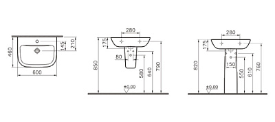 Раковина VitrA S20 5503B003