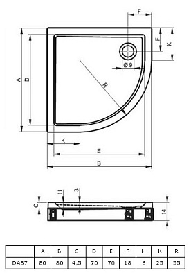Поддон для душа Riho 279 (80 см)
