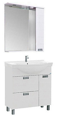 Тумба с раковиной Aquanet Сити 80 белая