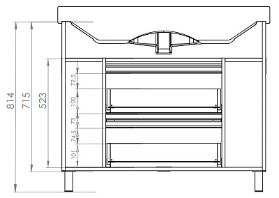 Тумба с раковиной Aquanet Доминика 100 белая
