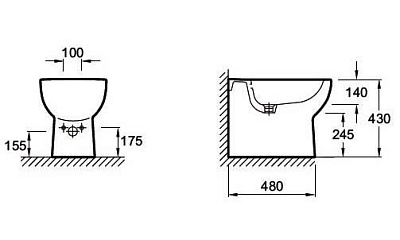 Биде напольное Jacob Delafon Odeon Up E4738