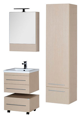 Зеркало-шкаф Aquanet Нота 58 камерино светлый дуб