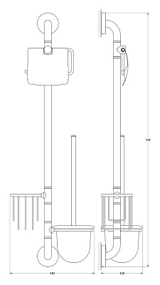 Стойка Ellux Elegance ELE 075