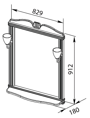 Зеркало Aquanet Николь 80