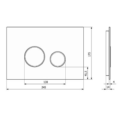 Клавиша смыва Lavinia Boho RelFix 38050903 c антибактериальным покрытием SanitiZed